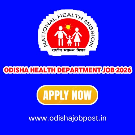 Odisha Health Department Walk-in-Interview Recruitment 2026 - Apply Now!