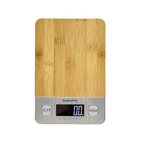 KKFEN-Bamboo Platform Digital Kitchen Scale - 11 pounds Capacity LCD ...