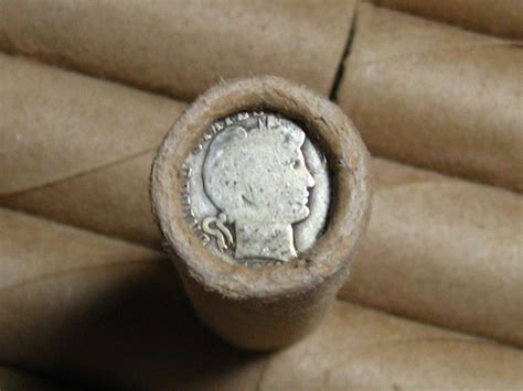 UNSEARCHED!! Mercury Dime Roll Capped with Barber Dimes on Both Ends ...