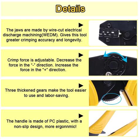 Ratchet Crimper Plier Wire Crimping Tool for Electrical Terminals