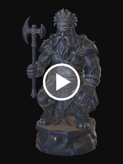"statue of a dwarven character, one you would see in the home base of ...