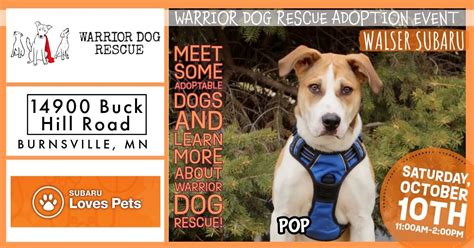 Warrior Dog Rescue at Walser Subaru Burnsville, Walser Subaru ...