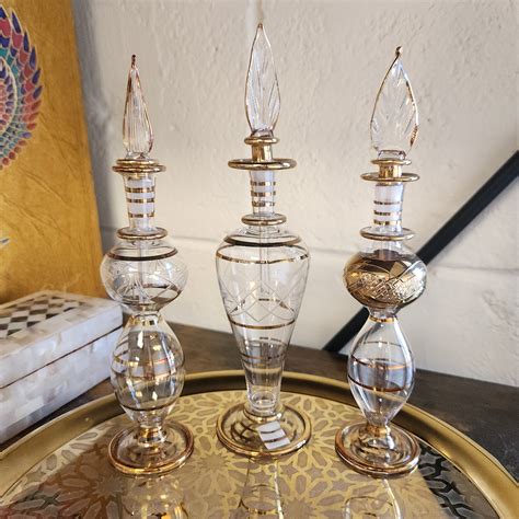 Egyptian Perfume Bottle Clear Assorted - Made in Egypt – Discoveries Egyptian Imports