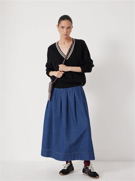 Buy Hush Black Merino Wool V-Neck Stripe Jumper from Next India