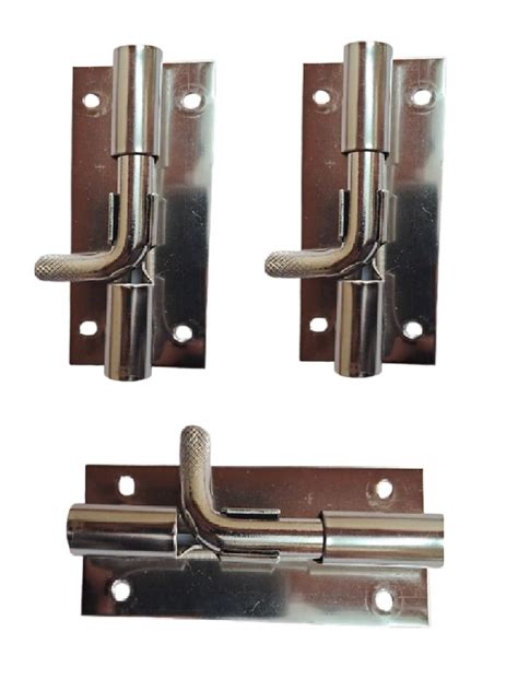 Q1 Beads 3 Pcs. 4 inch Steel Chitkini/Tower Bolt for Home,Offices Door ...