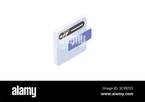 Grab this amazing icon of website password isometric style Stock Video ...