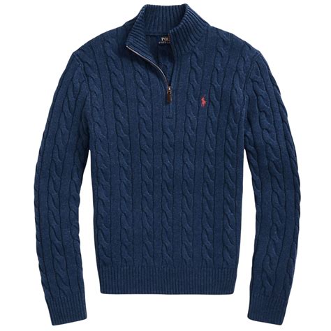 Polo Ralph Lauren Cable-Knit Quarter-Zip Jumper - 841023-BLU