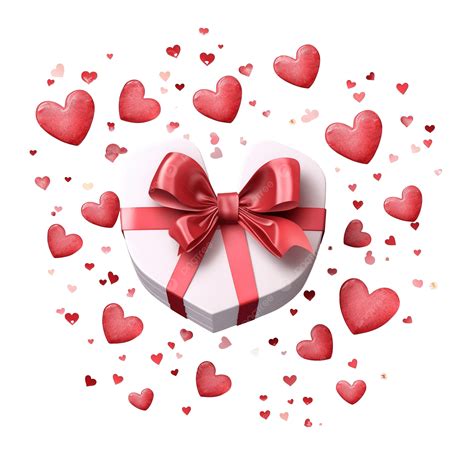 Valentine S Day Greeting Heart Shaped Gift Boxes With Silk Bow And ...