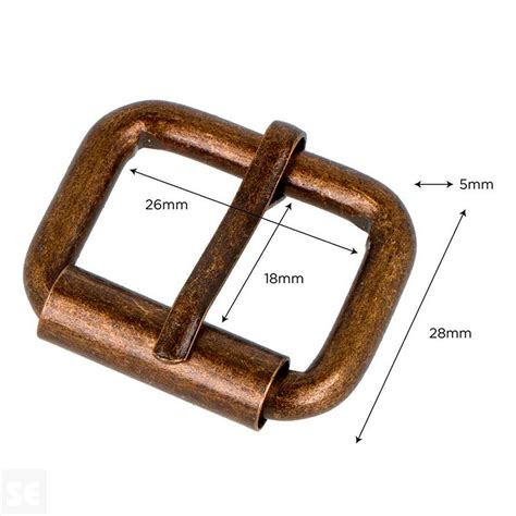 Hebilla Rectangular Hierro Oro Viejo 26 mm 5u.