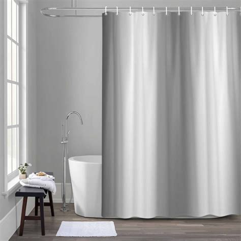 Abstract Shower Curtain for Bathroom Decor, Gray White Gradient Ombre ...