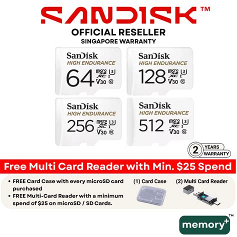 SanDisk High Endurance microSD Card with Adapter (CCTV/Car Dash Cam ...