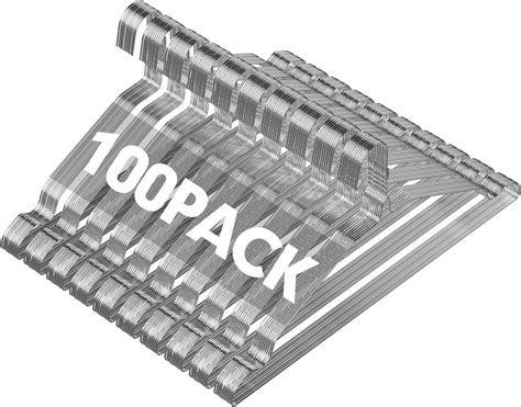 Metal Wire Hangers 100 Pack, Bulk for Commercial and Home, 16 Inch 12 ...