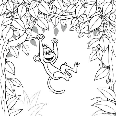 Sarjakuva-Apina Värityskuvat