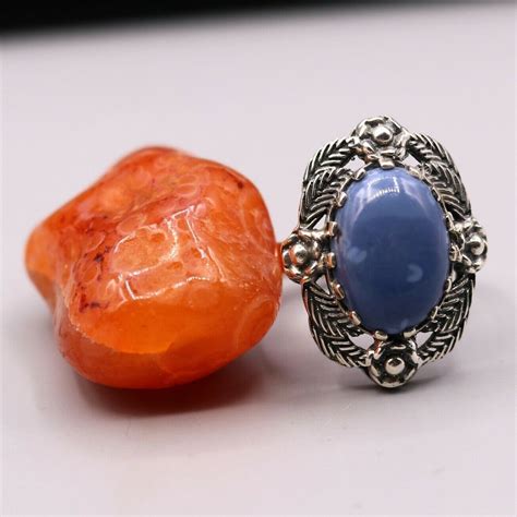 VINTAGE ANTIQUE TURQUOISE STONE 925 STERLING SILVER ENGAGEMENT RING ...