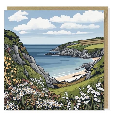 Cornwall Landscape Greeting Card: Blank Inside, Recycled Envelope | Zoe ...