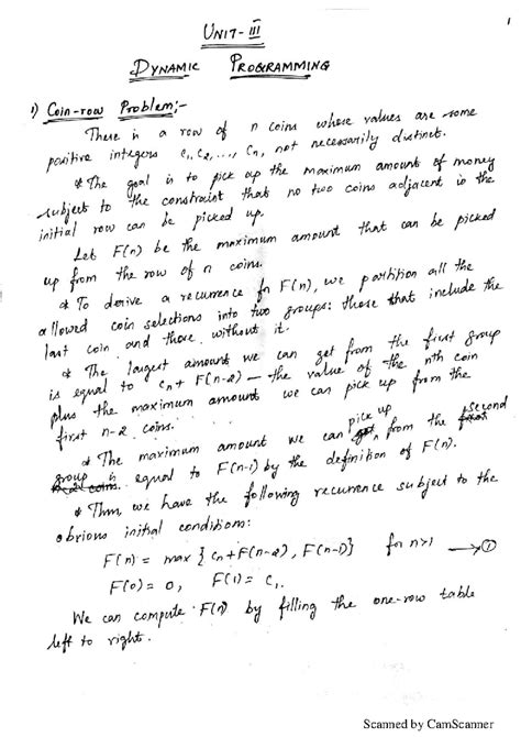 Dynamic Programming: Coin Changing Problem (CS101) - Studocu