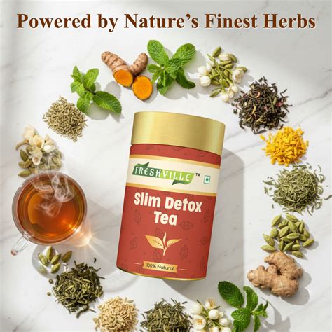 Freshville Slim Detox Tea | Slim Down & Detoxify Body wiith Herbs Card ...