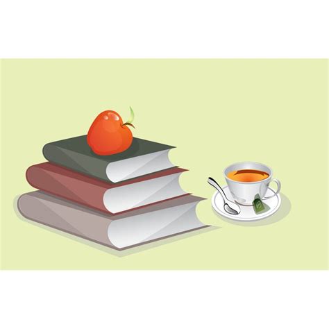 Fondo de libros y té | Vector gratuito