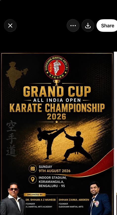 Attend Grand cup (All India open karate championship) in Bangalore on ...