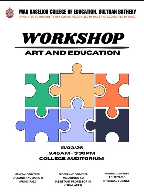 MBCE Sulthan Bathery Current News: WORKSHOP ON ART AND EDUCATION