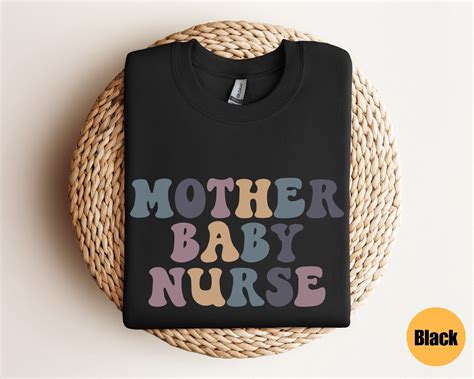 Mother Baby Nurse T-Shirt Postpartum Rn T-Shirt Nursing Grad Rn Gifts Ob LD Nurse Mother B ...