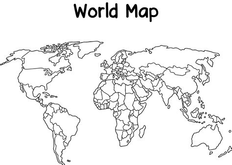 Free Printable World Maps: Blank & Labeled PDFs for Coloring & Learning ...