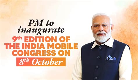PM to inaugurate 9th edition of the India Mobile Congress on 8th October