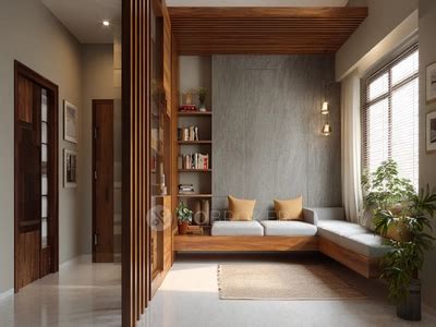 Modern Study Nook with Bold Color Blocking