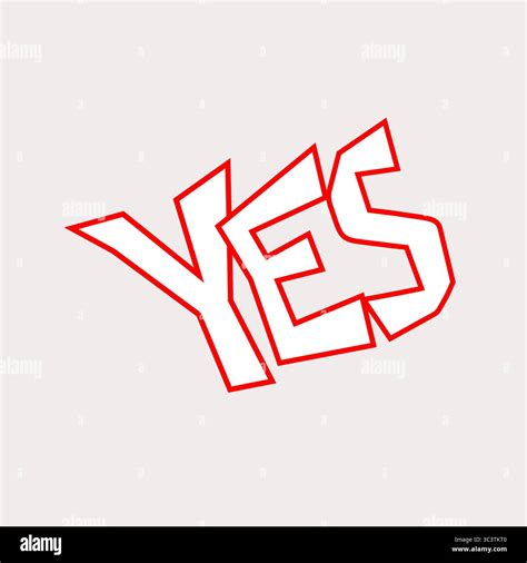 Yes word on white Stock Vector Images - Alamy