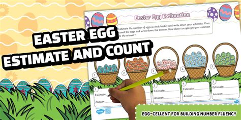 Easter Egg Estimate and Count Worksheet Grade 1