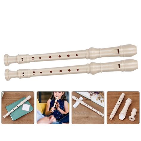 2 Pcs Practice Recorder Kids Musical Instrument Soprano for Flute ...