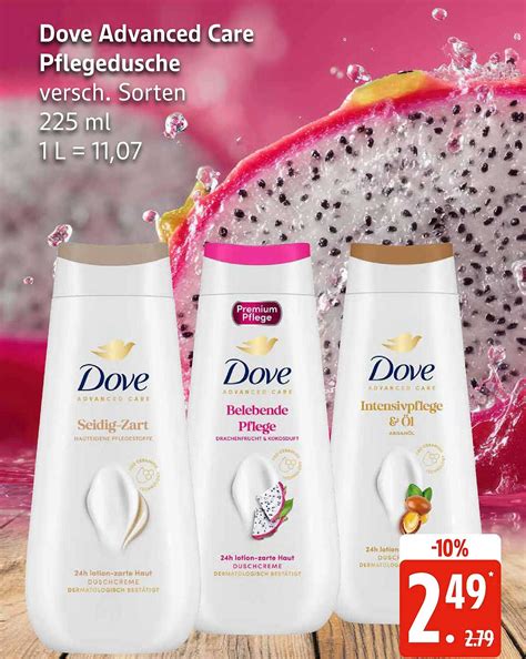 Dove Advanced Care Pflegedusche Versch. Sorten 225 Ml 1 L = 11,07 Angebot bei Marktkauf ...
