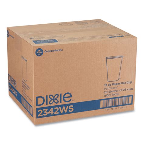 Dixie® Pathways Paper Hot Cups, 12 oz, White/Brown, 25/Pack ; | Interstate Solutions