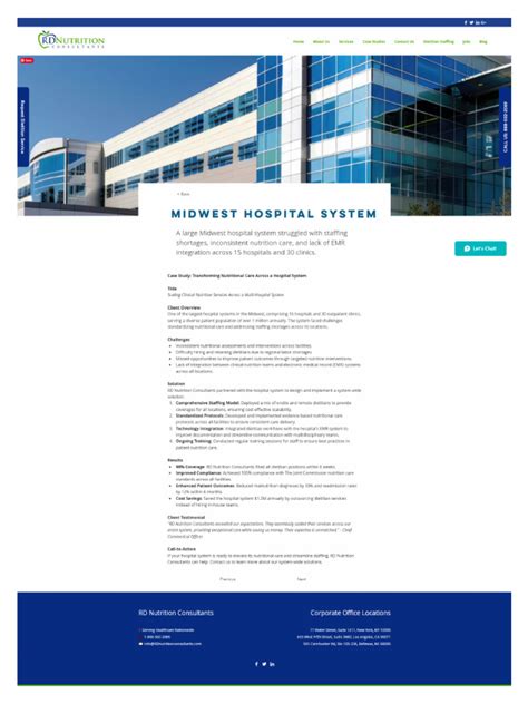 Midwest Hospital Nutrition Staffing Case Study | PDF