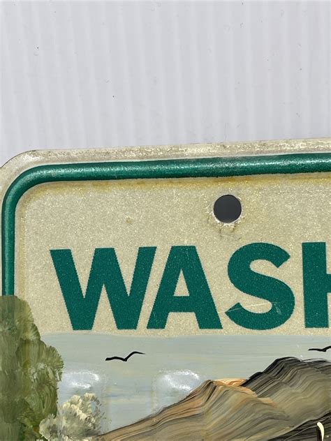 Vintage Washington State License Plate 1983 - 1986 designed & Signed | eBay