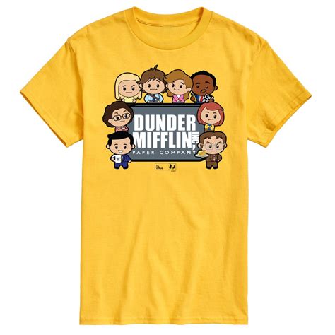 Cute Cartoon Characters Dunder Mifflin T-Shirt for Office Fans - Fun ...