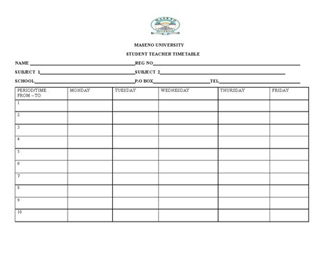 Student Timetable - Teaching time table - agriculture and extension ...