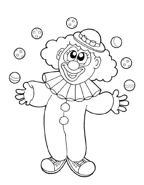 Circus Joker Coloring Page (Free Printable PDF)