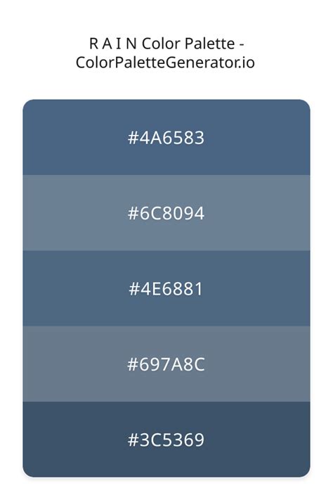 R A I N Color Palette – HEX, RGB & Design Inspiration