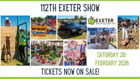2026 Exeter Show, Exeter Showground, George Town, 27 February to 28 ...