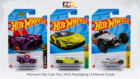 Hot Wheels Collector Trio – Classic TV Series Batmobile, '16 Lamborghi ...