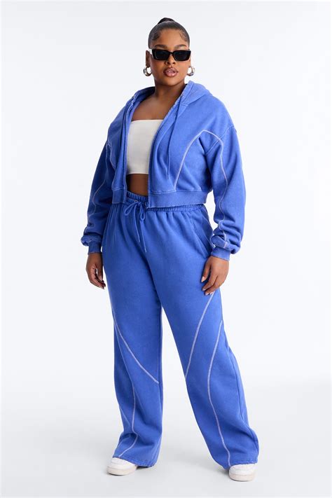Norah Washed Lounge Hoodie - Blue | Fashion Nova