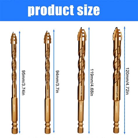 Alloy Drill Bits Set With Four-Edged Sawtooth Eccentric Designing For ...