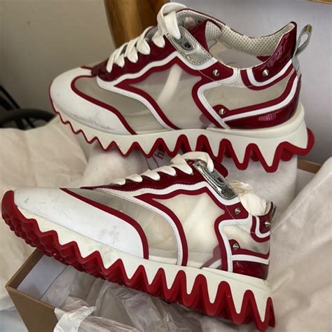 Christian Louboutin | Shoes | Christian Louboutin Red And White ...
