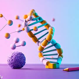 Craft an imaginative depiction of the DNA molecule, commenting on the mystery and wonder that surrounds this essential building block of life.. Image 2 of 4