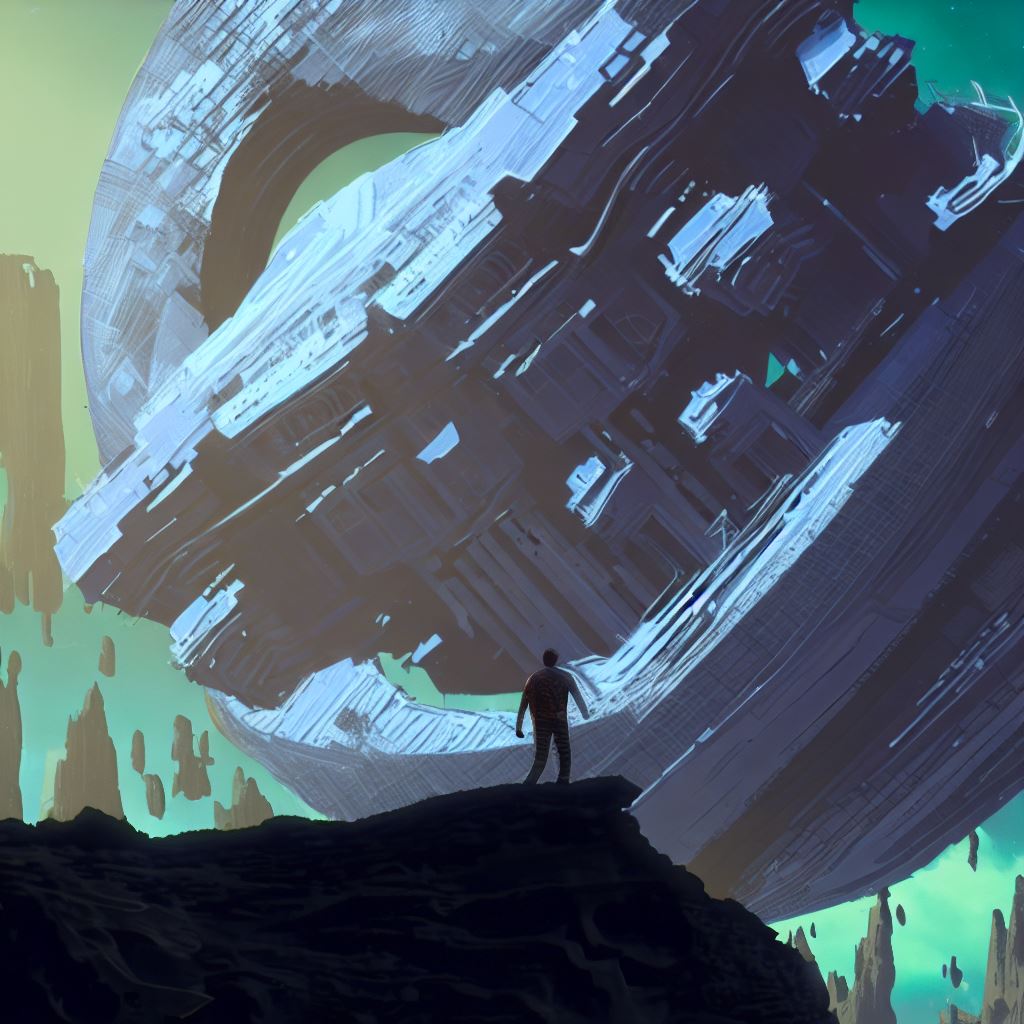 Dream up a futuristic city built into a massive asteroid.