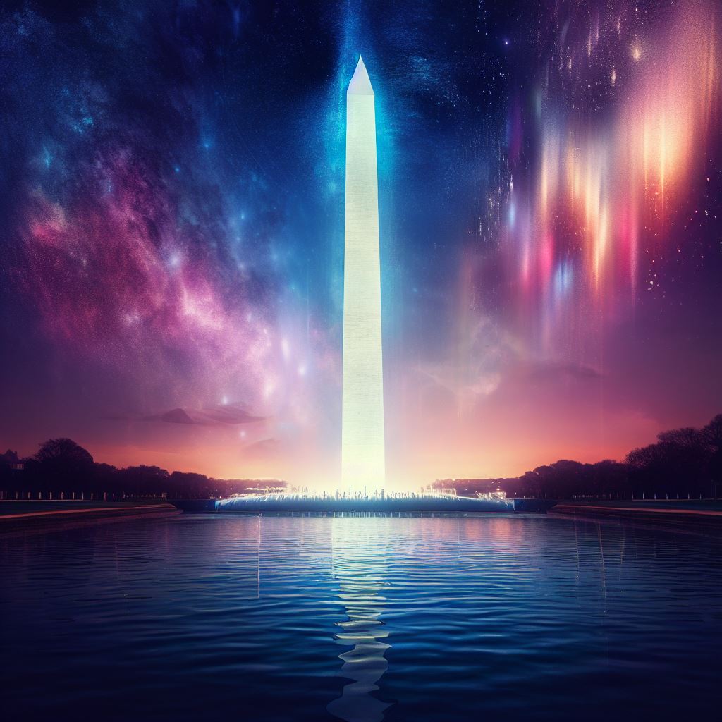 Imagine a world where the Washington Monument is a giant water fountain that lights up at night.