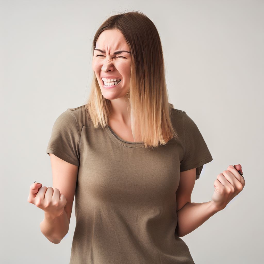 Create an image of someone displaying assertiveness through their body language.