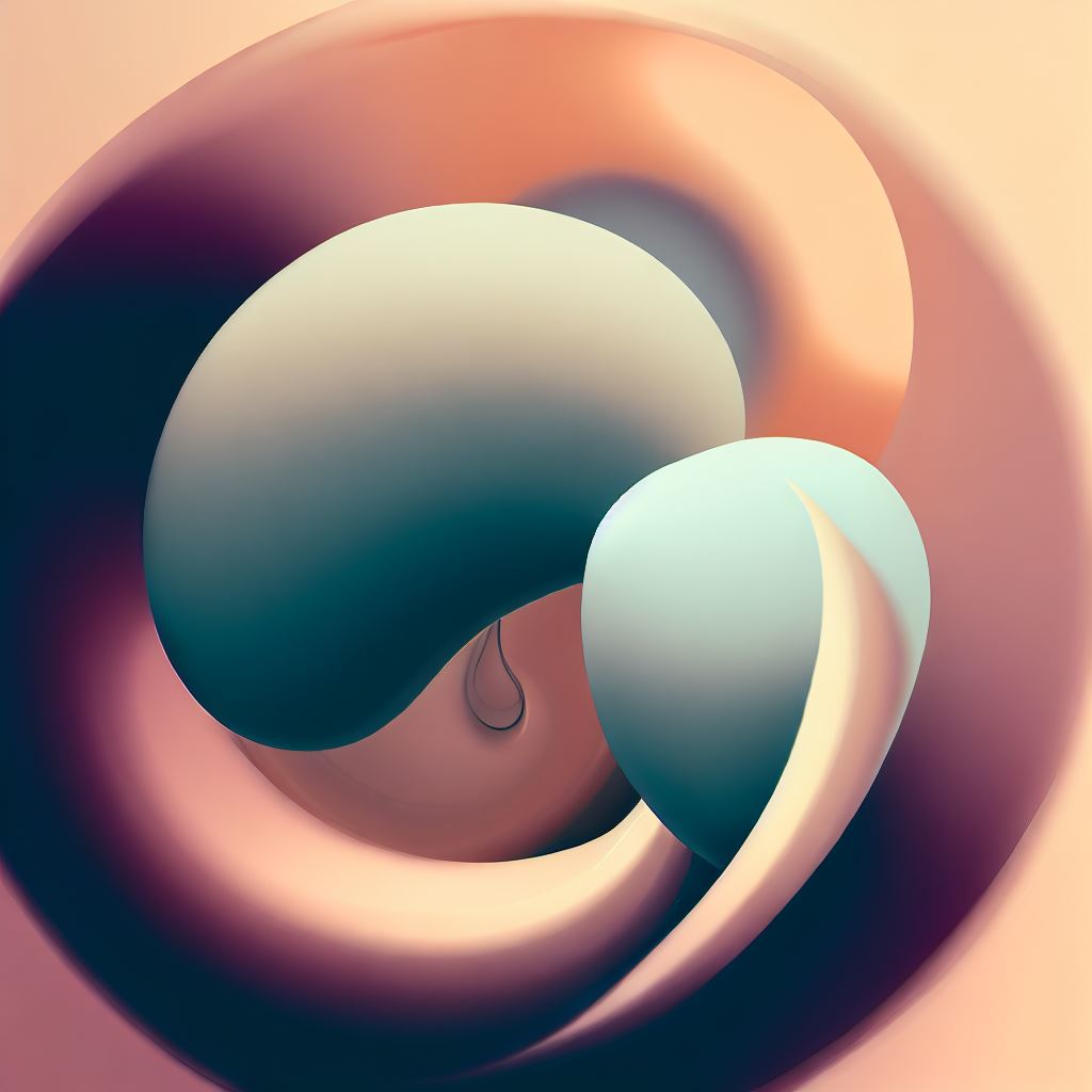 Illustrate an abstract representation of a circle that is in motion, fluid, and organic.