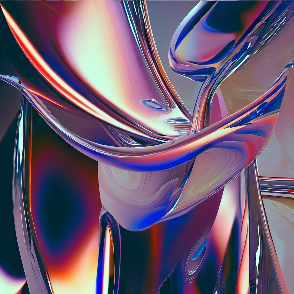 Create a surreal and abstract art piece inspired by the concept of graphics.